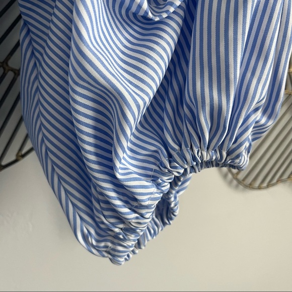 Stunning blue and white striped high low summer dress beach dress yacht dress - Picture 7 of 11